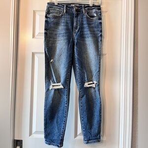 Women's Blue Distressed Jeans